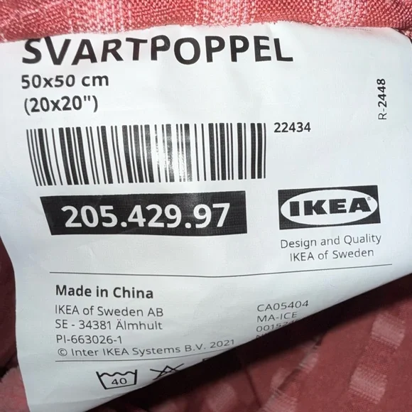 IKEA Textured Pom Pom Pillow Cover Dusty Pink 20x20 Decorative Cover set(3) - Picture 7 of 9